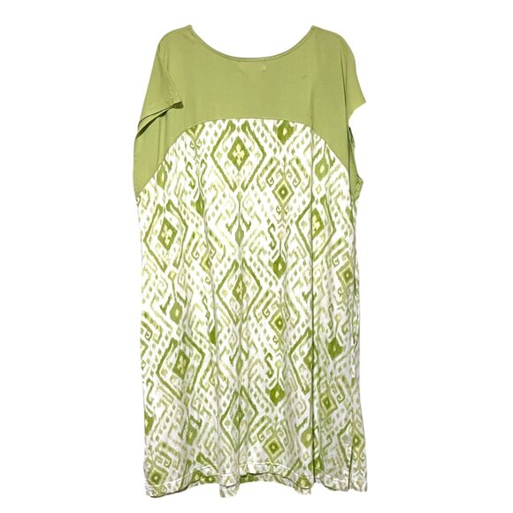 Stan Herman Mini Dress 3X Ikat Pockets Resort Cruise Beach Coastal 100% Cotton - Picture 1 of 8